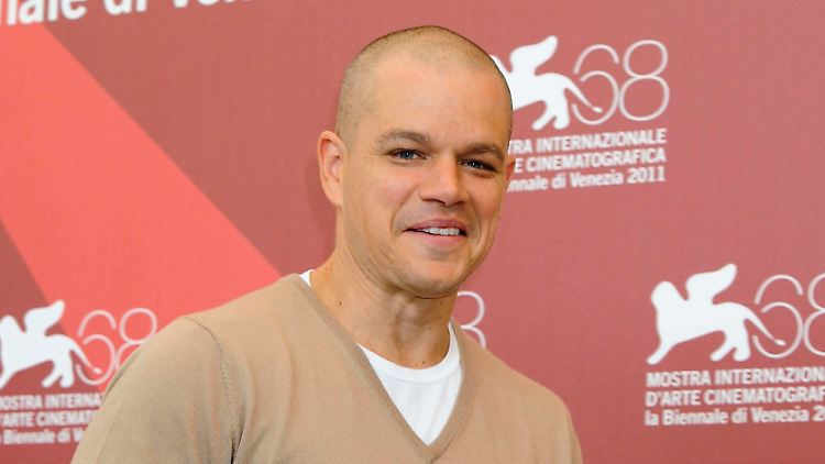 Ganz ungewohnt: Matt Damon mit Glatze.