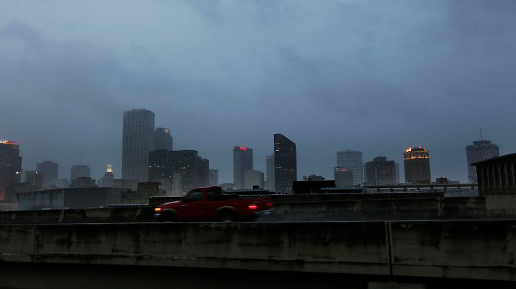 Der Himmel öffnet seine Schleusen: Schwere Regenfälle über New Orleans.