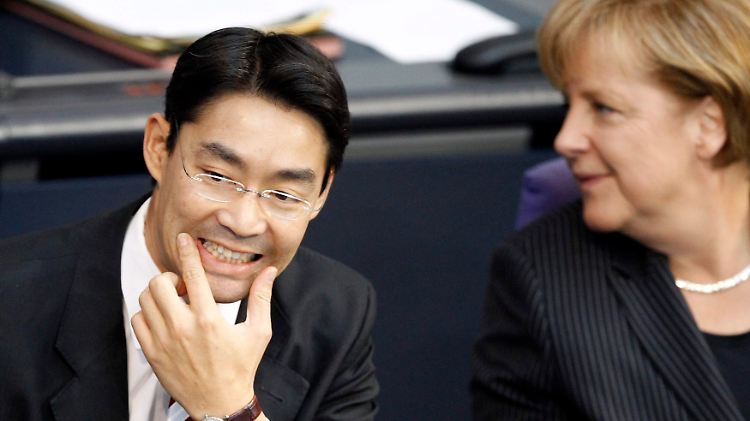 Rösler, Merkel: in der Wählergunst auf dem absteigenden Ast.