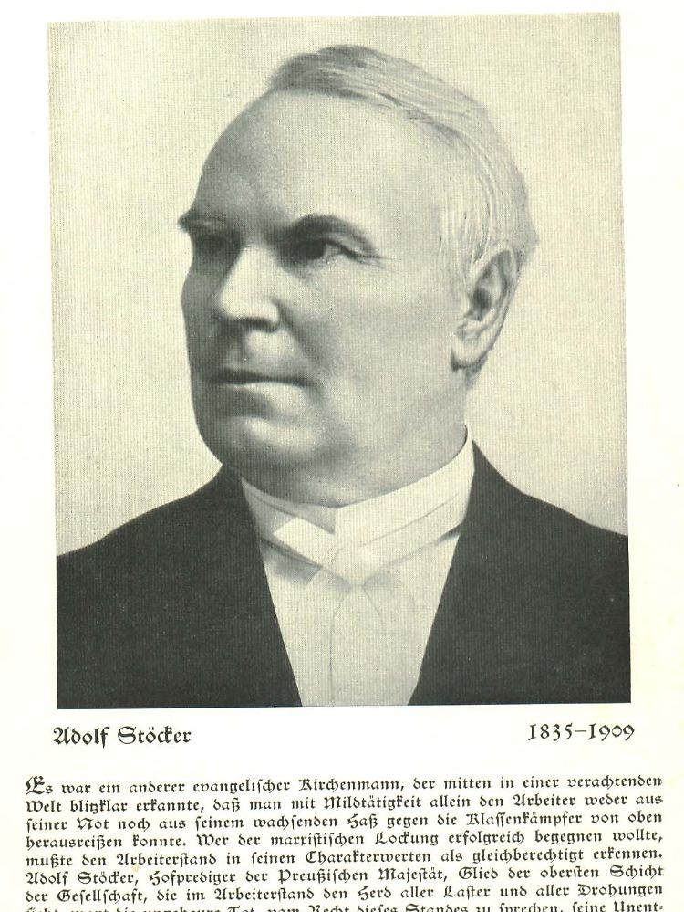 Adolf Stoecker in einem Bildband von 1939 mit dem Titel "Das deutsche Führergesicht".