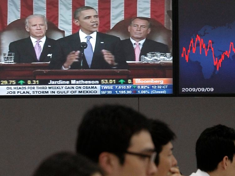 An den Börsen wurde die Rede Obamas mit Spannung erwartet.