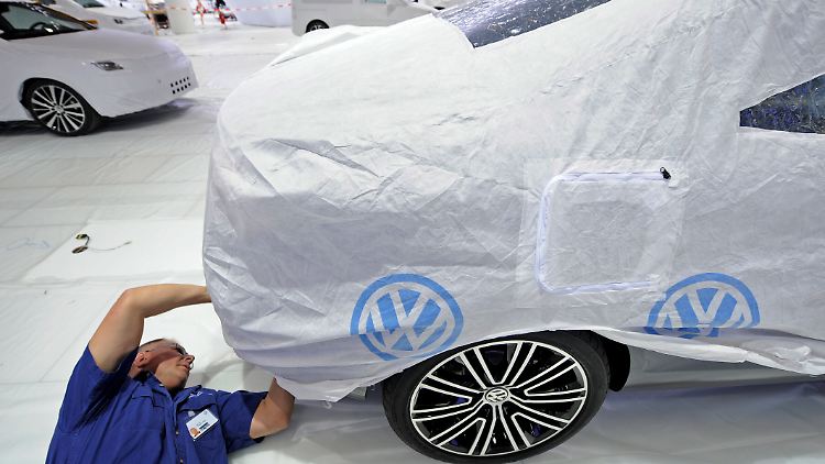 Vorbereitungen auf die IAA in Frankfurt.