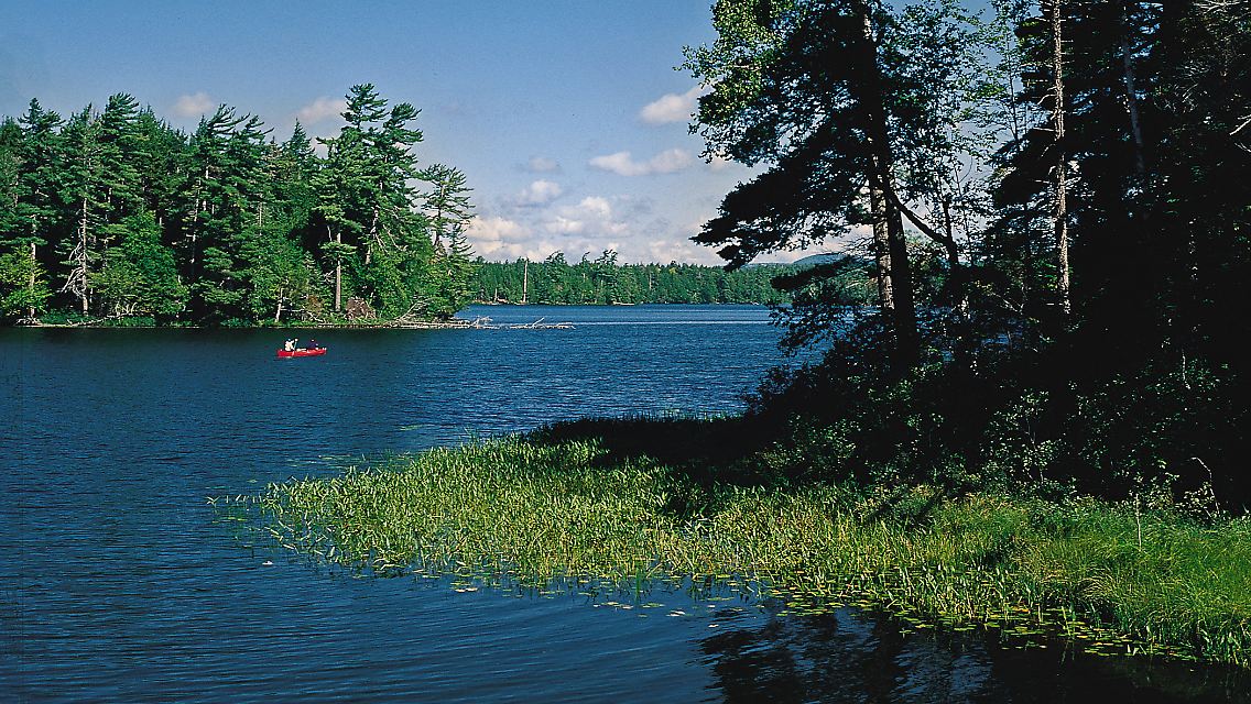 Am Saranac Lake entspannten schon die Rockefellers in ihrem Luxus-Landhaus - heute kommen nicht nur viele New Yorker in die Wildnis des Nationalparks.