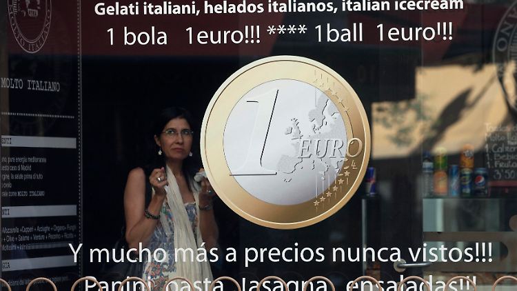 Die Kugel für einen Euro: In Madrid läuft der Eisverkauf.