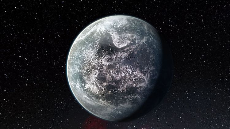 Das undatierte ESO-Handout zeigt die künstlerische Darstellung der felsigen Supererde HD 85512 b. Sie gehört zu den mehr als 50 gefundenen neuen Exoplaneten.