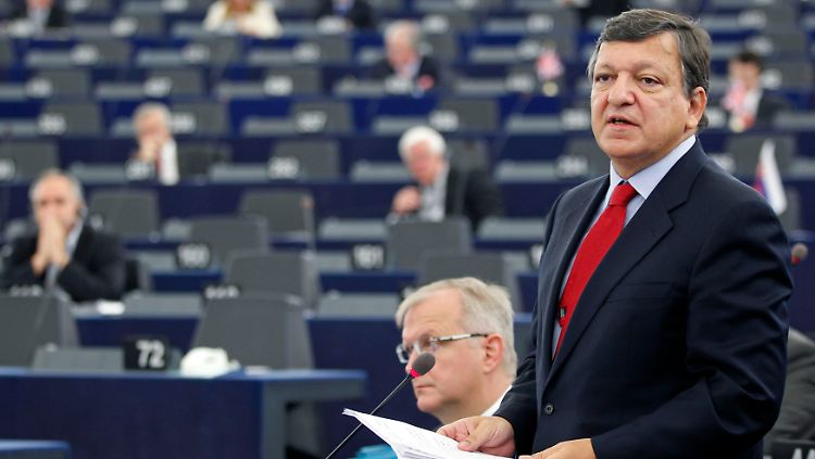 Jose Manuel Barroso spricht vor den Europa-Parlamentariern.