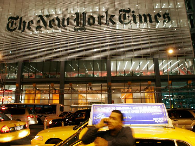 Die "NYT" leidet unter sinkenden Erlösen.