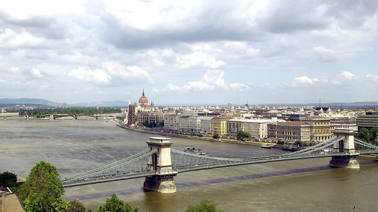 Die Kettenbrücke verbindet die Stadtteile Buda (links) und Pest.