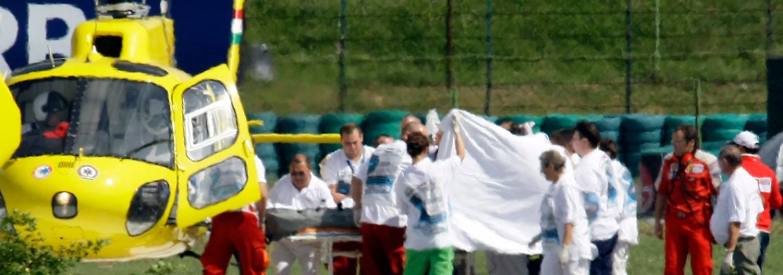 Massa wurde mit einem Helikopter ins Krankenhaus geflogen.