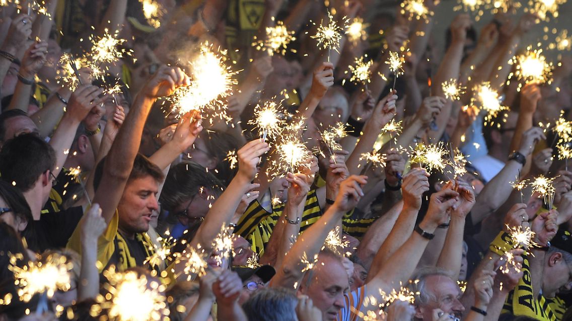 Kultstätte: Aachens Fans am Tivoli.