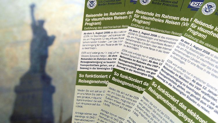 USA-Reisende müssen seit dem 12. Januar 2009 im Besitz einer elektronischen Einreisegenehmigung sein.