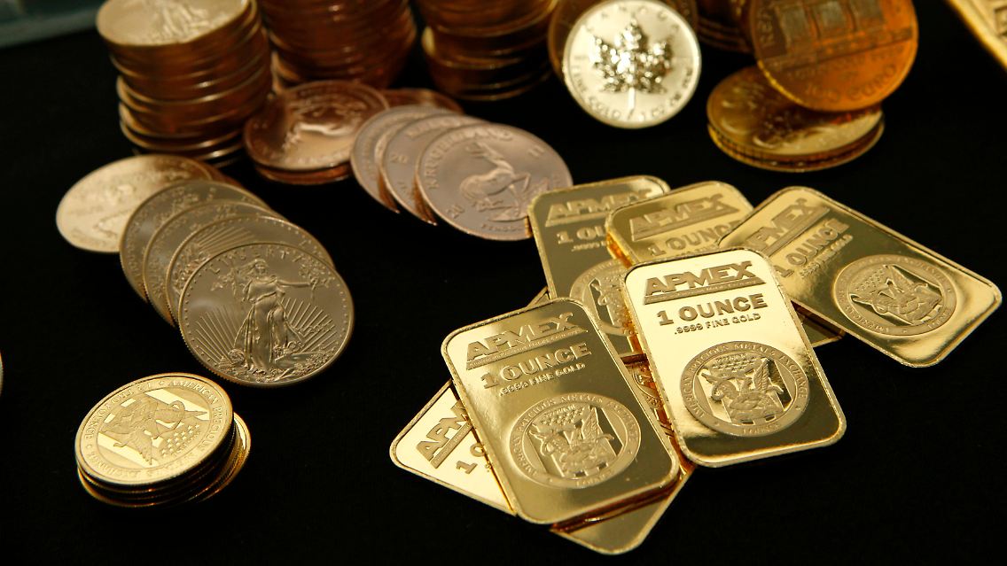 Bullions and Münzen aus dem Keller der American Precious Metals Exchange (APMEX).