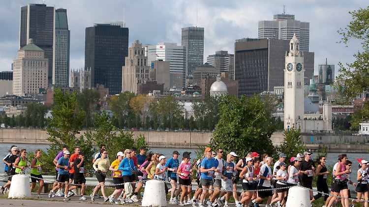 Zuerst wird Montreal nachgebaut. (Bild: Montreal Marathon auf der Ile Sainte Helene)