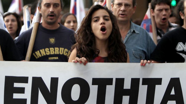 Proteste auf Athens Straßen: Die Sparpläne der Regierung sorgen für Umut.