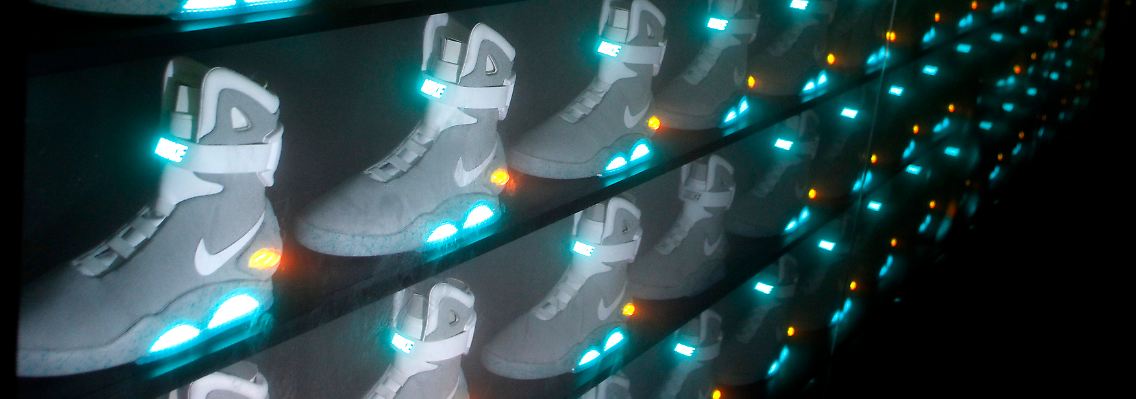 Der 2011 Nike MAG Schuh, den Michael J. Fox in "Back to the Future" als Marty McFly trug.