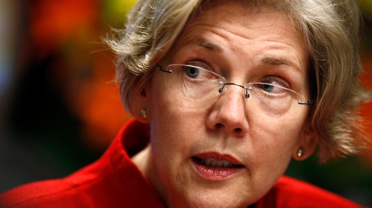 Eindringlicher Flüsterton: Elizabeth Warren.