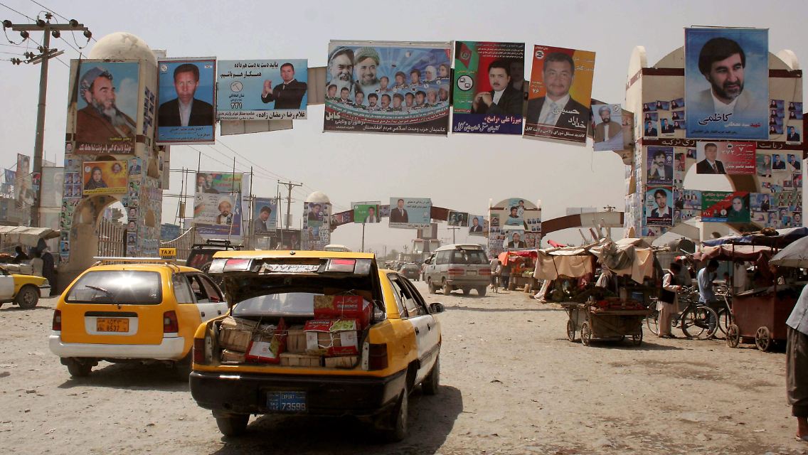 Wahlwerbung in Kabul.