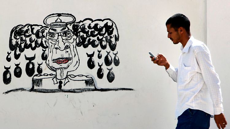 Gaddafi verbirgt sich im Untergrund.