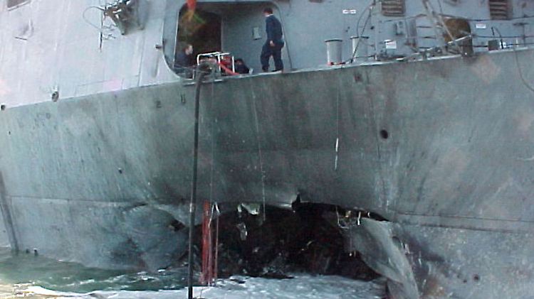 Beim Anschlag auf die "USS-Cole" kamen 17 US-Soldaten ums Leben.