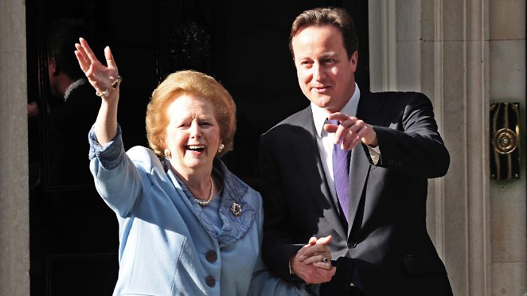 Vergangenheit holt Gegenwart ein: Margaret Thatcher und David Cameron.