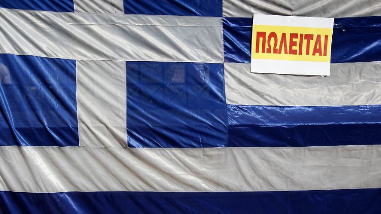 "Zu verkaufen": Kein herzlicher Empfang für die "Troika" in Athen.