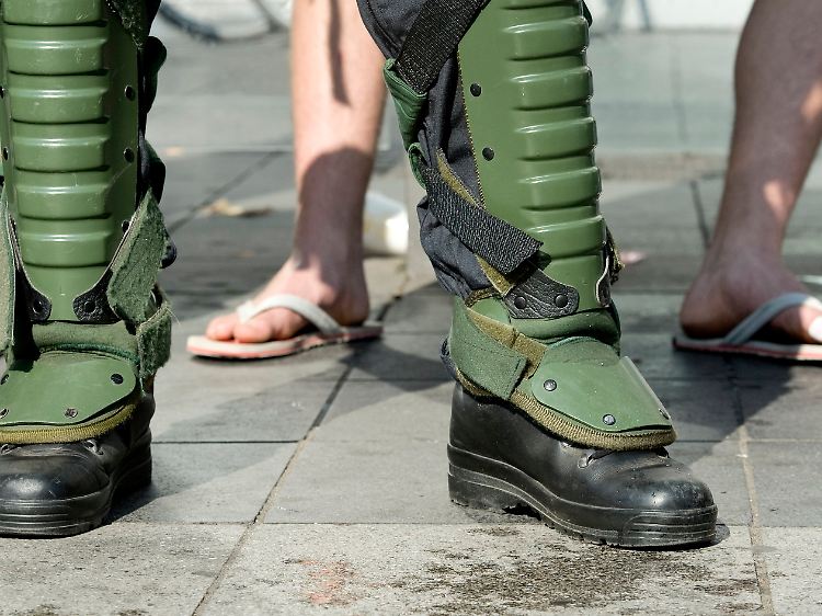 Die Polizei zeigte Präsenz.