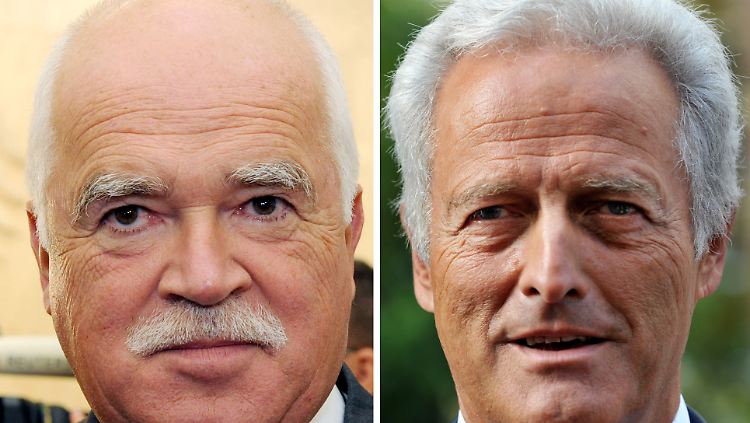 Wer beerbt Horst Seehofer: Peter Gauweiler (l) oder Peter Ramsauer?