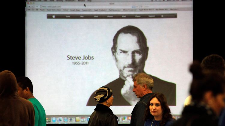 Die Apple-Seite als Traueranzeige.