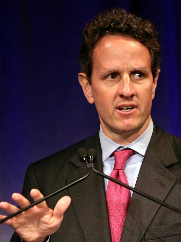 US-Finanzminister Geithner versucht den Ball flach zu halten.