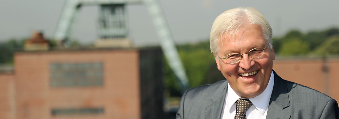 Mit unerschütterlichem Optimismus und seinem "Deutschland-Plan" auf Tour: Frank-Walter Steinmeier.