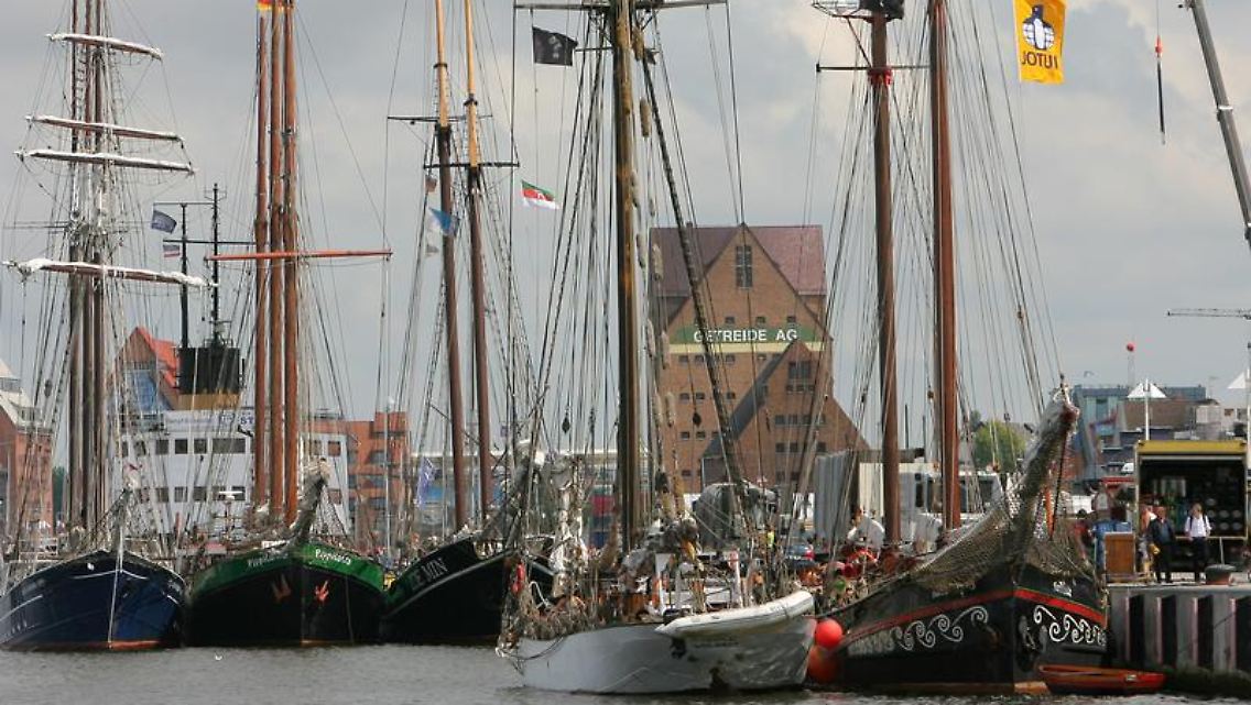 Im Stadthafen von Rostock: Zur Hanse Sail erwarten die Veranstalter hunderttausende Besucher.