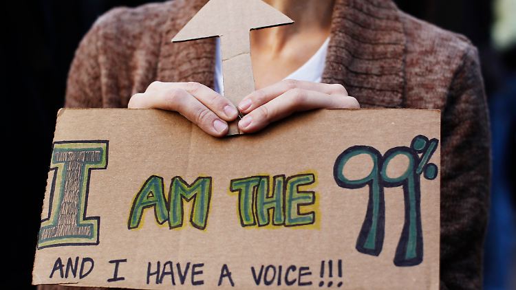 Eine Demonstrantin bei den Occupy-Wall-Street-Protesten.