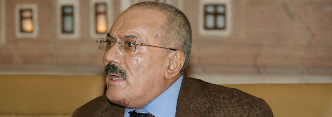 Saleh bei seiner Ankündigung.