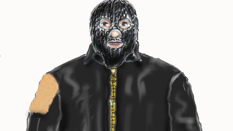 Eine Phantomzeichnung des "Maskenmanns".
