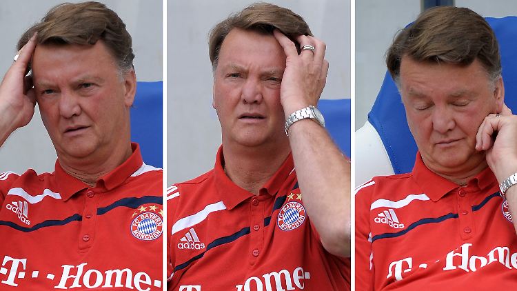 Nein, wir machen jetzt nicht den Scherz mit dem dreifachen Louis van Gaal. Er ist einfach nur Trainer des FC Bayern. Und sah beim 3:1 im Pokal gegen den Verbandsligisten aus Neckarelz nicht immer glücklich aus.
