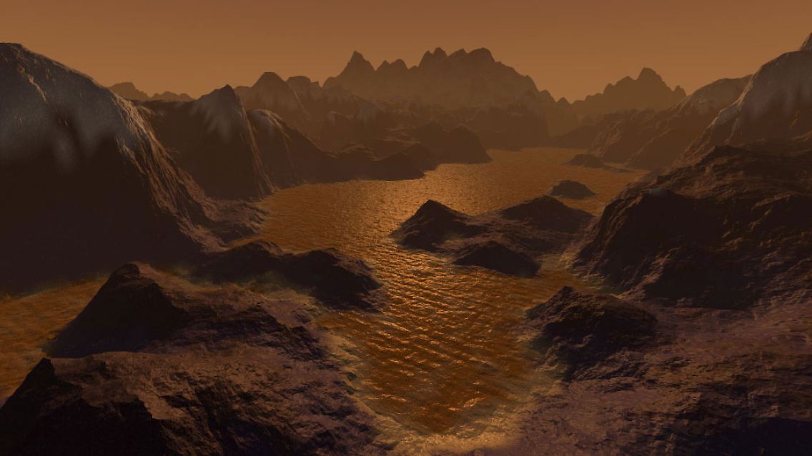 Heimelig: Illustration des Saturnmondes Titan.