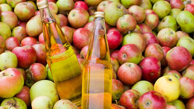 Apfelsaft in der klassischen Farbe: wie langweilig!
