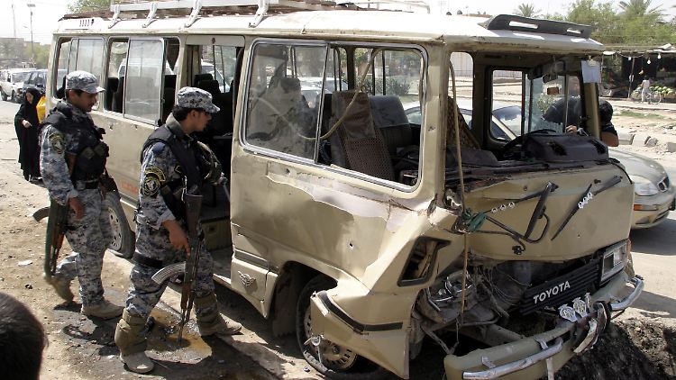 Die Pilger in diesem Bus in Bagdad hatten keine Chance.