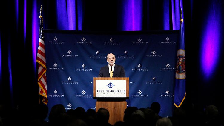 Ben Bernanke bei einer Rede in Minneapolis.