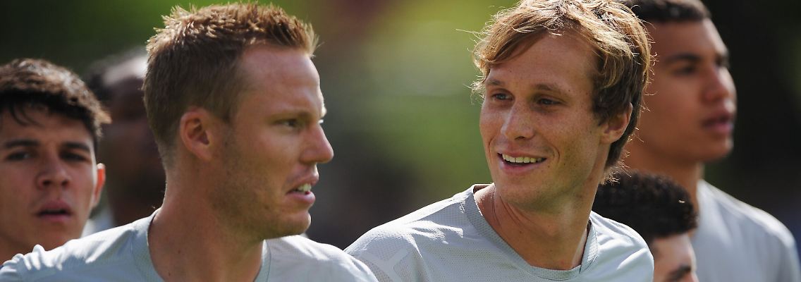 "Ich weiß, dass die Familie mir die Daumen drückt. " Sagt Andreas Ottl, rechts, hier mit dem Kollegen Christian Lell.