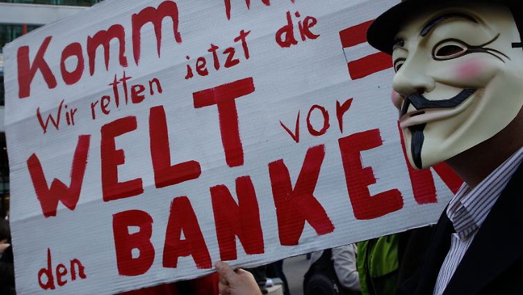 In aller Welt demonstrieren Zehntausende gegen die Macht der Banken und Finanzmärkte.