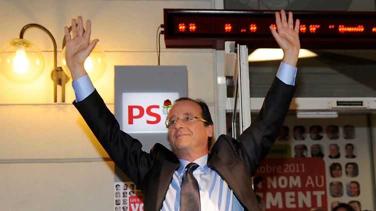 Hollande feiert seinen Etappensieg.