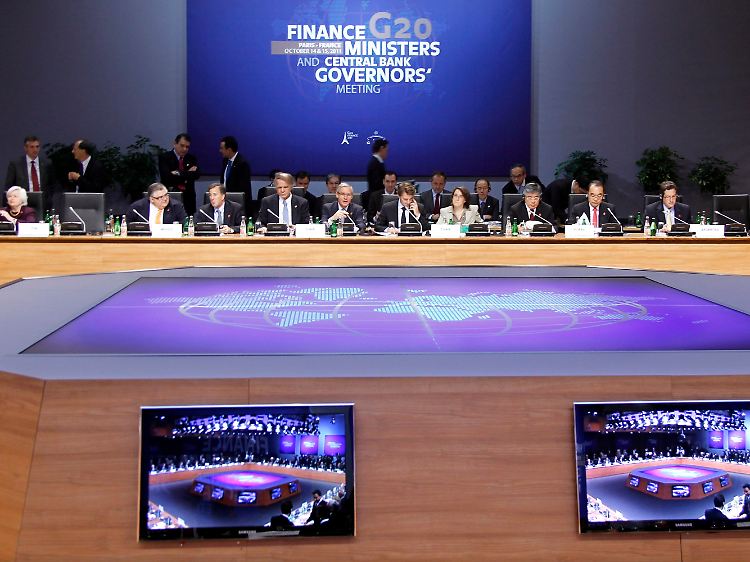 Arbeiten an Krisenquellen, Risiken und Großbaustellen: Teilnehmer des G20-Vorbereitungstreffens in Paris.