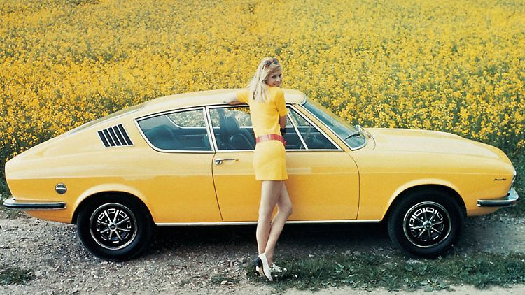 Werbung für den Audi 100 Coupé S aus dem Jahr 1970. Dieses Bild inspirierte die Designer.