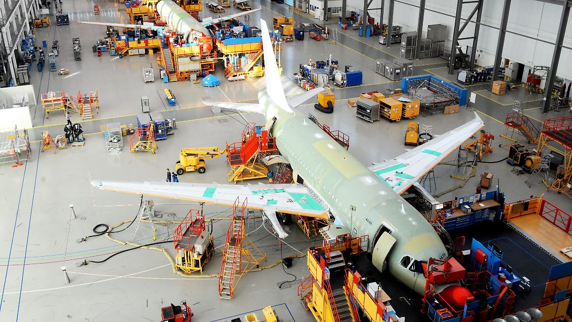 Airbus-Fertigung in Hamburg.