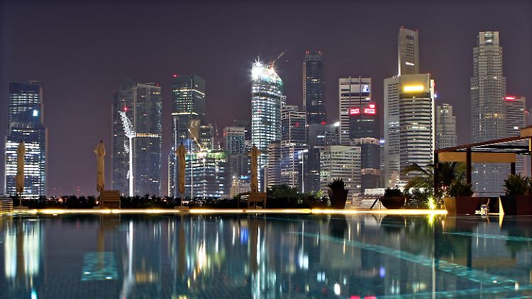 Skyline der wirtschaftsfreundlichsten Stadt der Welt: Singapur.