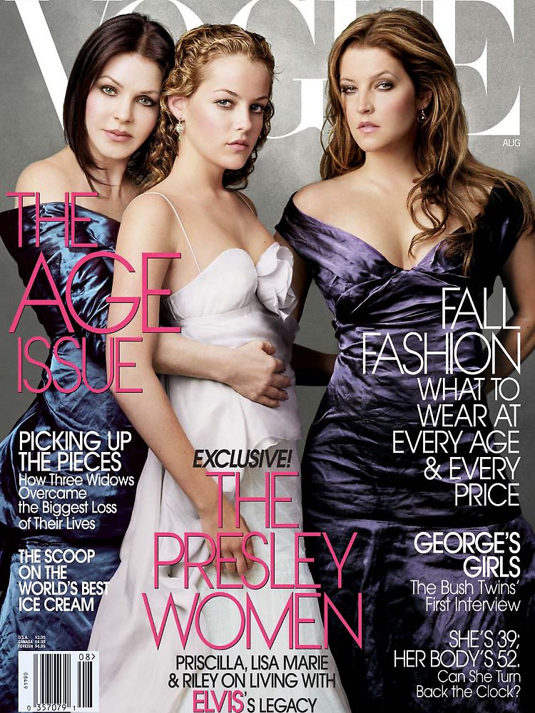 Drei Mal Presley: Priscilla, Tochter Lisa Marie (r) und Riley Keough (m), Elvis' Enkelin.