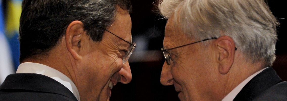 Die EZB-Banker Mario Draghi (lks.) und Jean-Claude Trichet.