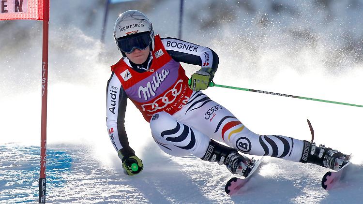Auf dem Weg aufs Treppchen: Viktoria Rebensburg war in Sölden die Zweitschnellste.