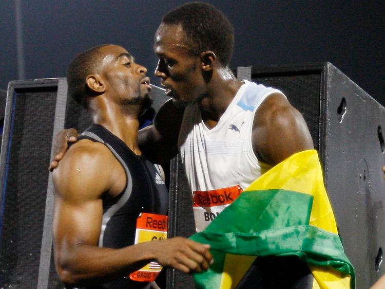 Das 100-Meter-Duell zwischen Usain Bolt (r.) und Tyson Gay ist der Höhepunkt des Auftaktwochenendes.